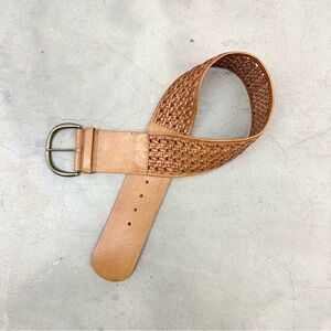 LOFT Braided Brown Leather Belt